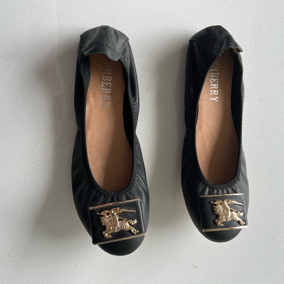 Burberry style ballerina flat shoes size 6 flats - Picture 3 of 5